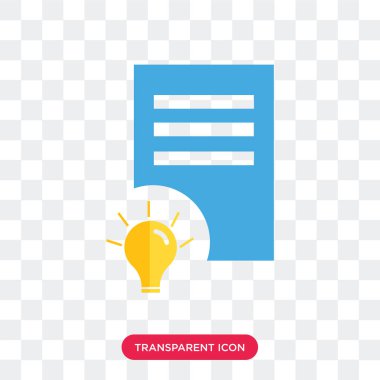 Saydam arka plan üzerinde fikir logosu d izole fikir vektör simgesi