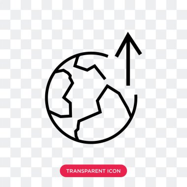 Saydam arka plan üzerinde dünya izole dünya geniş vektör simgesi