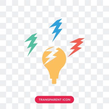 Saydam arka plan üzerinde fikir logosu d izole fikir vektör simgesi