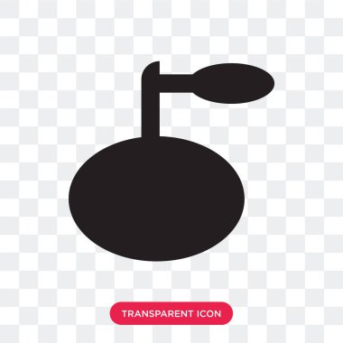 Parfüm şişesi üzerinde şeffaf izole püskürtücü vektör simgesi olan 