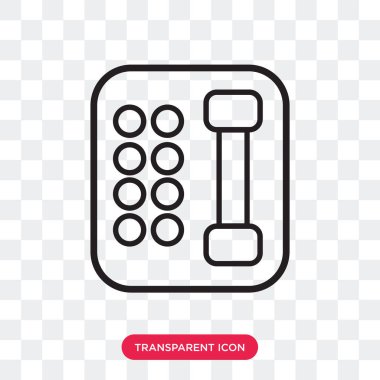 Saydam arka plan üzerinde telefon logo izole telefon vektör simgesi