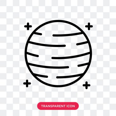 Planet earth vektör simgesini şeffaf arka plan üzerinde Pla izole