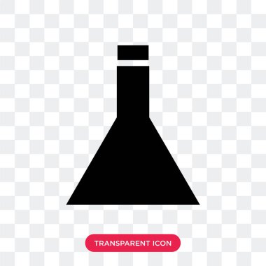 saydam arka plan üzerinde chemis izole kimya vektör simgesi