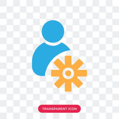 Saydam arka plan üzerinde Kullanıcı logosu d izole Kullanıcı vektör simgesi