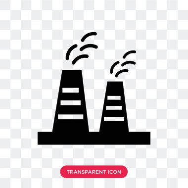 Saydam arka plan üzerinde baca izole baca vektör simgesi 