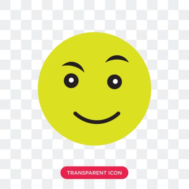 Saydam arka plan üzerinde mutlu logosu izole mutlu vektör simgesi