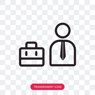 Saydam arka plan üzerinde Busi izole iş adamı vektör simgesi