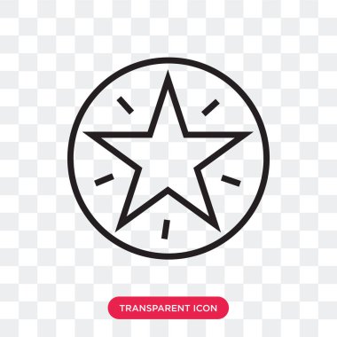 Saydam arka plan üzerinde Pentag izole pentagram vektör simgesi