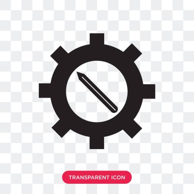 Ayarları şeffaf arka plan üzerinde izole simge vektör ayar