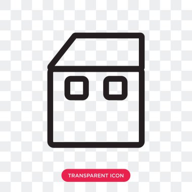 Saydam arka plan üzerinde ev logo d izole ev vektör simgesi