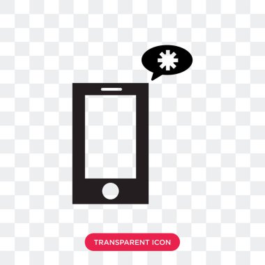 Telefon vektör simgesi üzerinde şeffaf arka plan izole ayarlama,