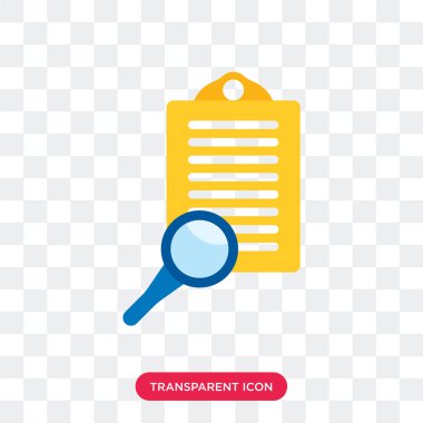 Saydam arka plan üzerinde Clipbo izole Pano vektör simgesi