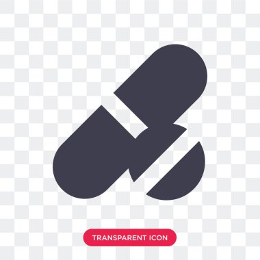 Saydam arka plan üzerinde hap logosu d izole hap vektör simgesi