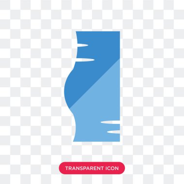 Saydam arka plan üzerinde izole insan vücut yan vektör simgesi, 