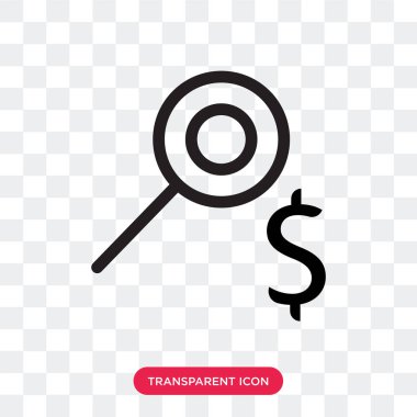 Saydam arka plan üzerinde arama lo izole arama vektör simgesi