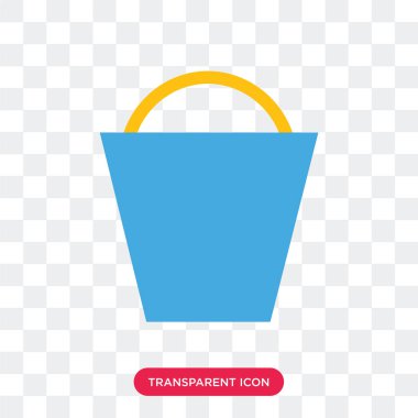 Saydam arka plan üzerinde Pai izole boya kovası vektör simgesi