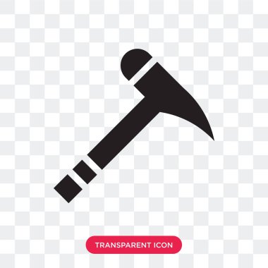 Saydam arka plan üzerinde iş izole iş çekiç vektör simgesi