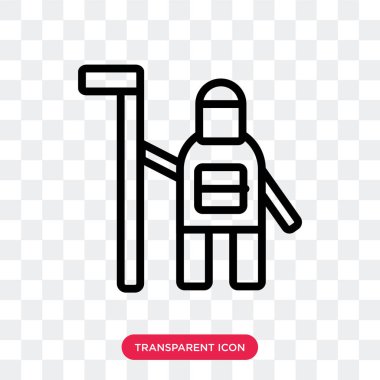 Saydam arka plan üzerinde Astron izole astronot vektör simgesi