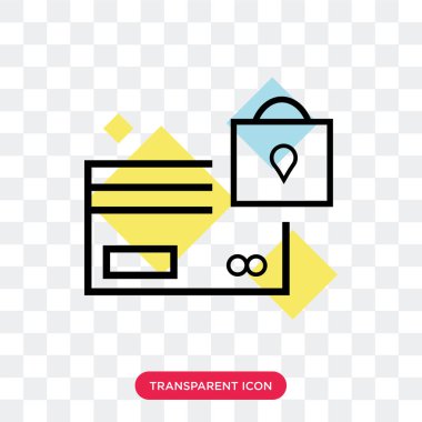 Saydam arka plan üzerinde CIT araba izole CIT kartı vektör simgesi