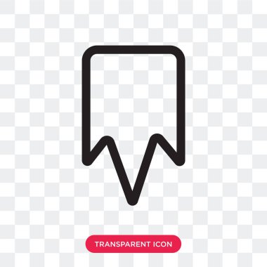 Saydam arka plan üzerinde kleri izole yer imi vektör simgesi