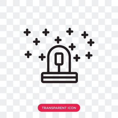 Saydam arka plan üzerinde Siren logosu izole Siren vektör simgesi