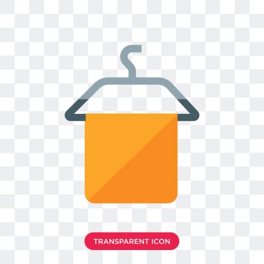 Saydam arka plan üzerinde havlu logo izole havlu vektör simgesi