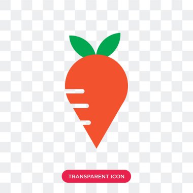 Saydam arka plan üzerinde turp lo izole turp vektör simgesi