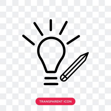 Saydam arka plan üzerinde Creat izole yaratıcılık vektör simgesi