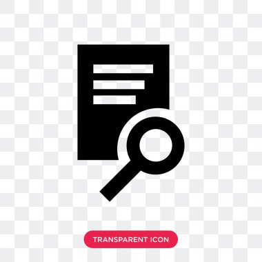 Saydam arka plan üzerinde izole arama dosyalar vektör simgesi, 