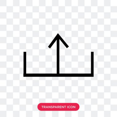 Saydam arka plan üzerinde Upload lo izole vektör simge yüklemek