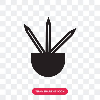 Saydam arka plan üzerinde kalem izole kalem vektör simgesi 