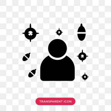 Saydam arka plan üzerinde asker izole asker vektör simgesi 