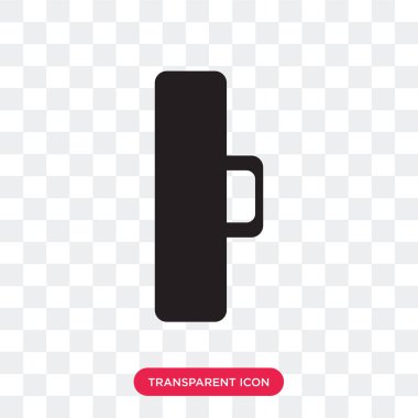 Elbise düğme siyah vektör simgesi üzerinde şeffaf backgro izole