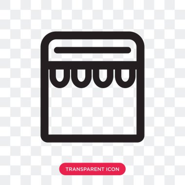 Saydam arka plan üzerinde mağaza logo izole mağaza vektör simgesi