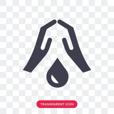 Saydam arka plan üzerinde kan logo izole kan vektör simgesi