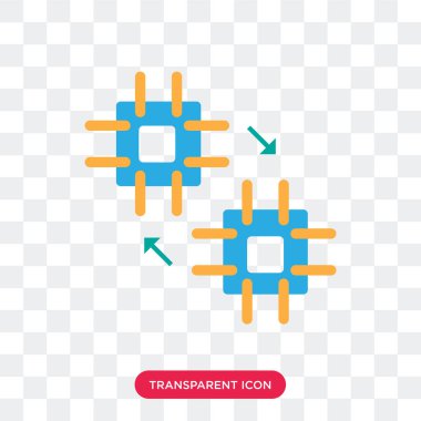 Saydam arka plan üzerinde Cpu logo des izole Cpu vektör simgesi