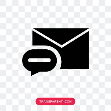 E-posta vektör simgesi şeffaf arka plan üzerinde e-posta logo izole