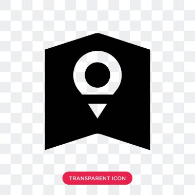 Şeffaf arka plan, harita logo des izole vektör simge göster