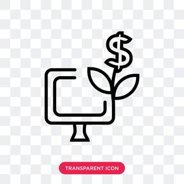 Saydam arka plan üzerinde büyüme lo izole büyüme vektör simgesi