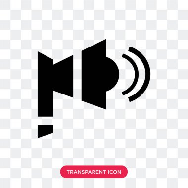 Saydam arka plan üzerinde boynuz logosu d izole boynuz vektör simgesi