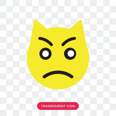 Saydam arka plan üzerinde kedi logo des izole kedi vektör simgesi