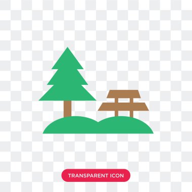 Saydam arka plan üzerinde Park logosu d izole Park vektör simgesi