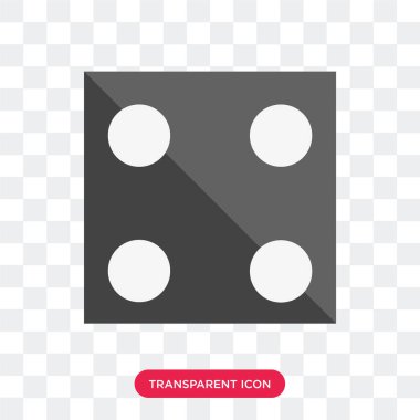 Saydam arka plan üzerinde Die logo des izole vektör simge ölmek