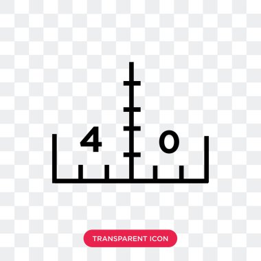 Amerikan futbolu puanları numaraları vektör simgesi üzerinde saydam izole