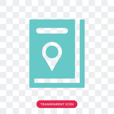 Saydam arka plan üzerinde Tra izole seyahat rehberi vektör simgesi