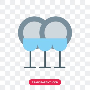 Saydam arka plan üzerinde çanak logosu d izole çanak vektör simgesi