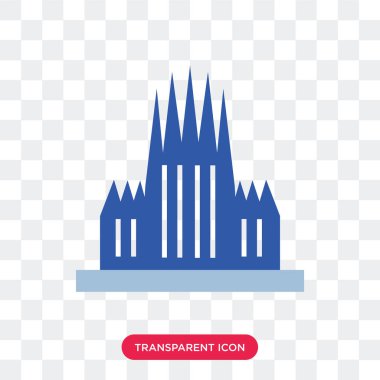 Saydam arka plan üzerinde Barcel izole Barcelona vektör simgesi