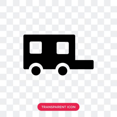 Saydam arka plan üzerinde karavan izole karavan vektör simgesi 