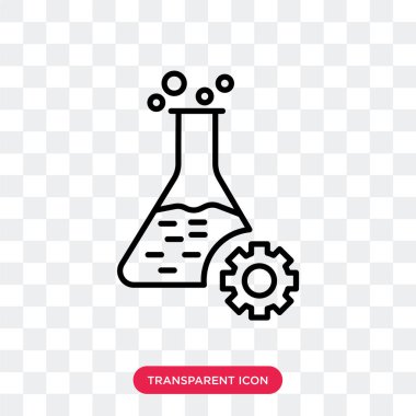 Saydam arka plan üzerinde Flask logo tasarımı izole şişesi vektör simgesi