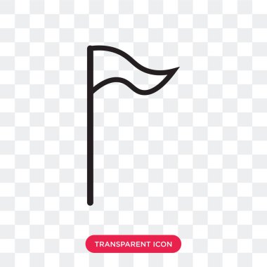 Bayrak simgesini şeffaf arka plan üzerinde bayrak logosu d izole vektör